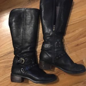Ugg zip up calf black boots | size 6